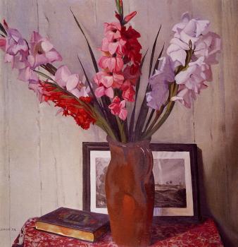 菲利尅斯 瓦洛東 Still Life with Gladioli